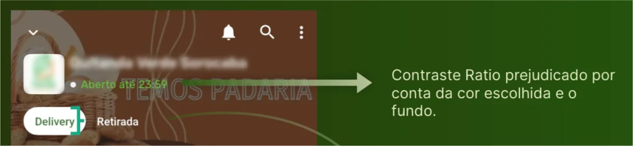 Comentário de um texto com baixa legibilidade encontrado em um aplicativo.