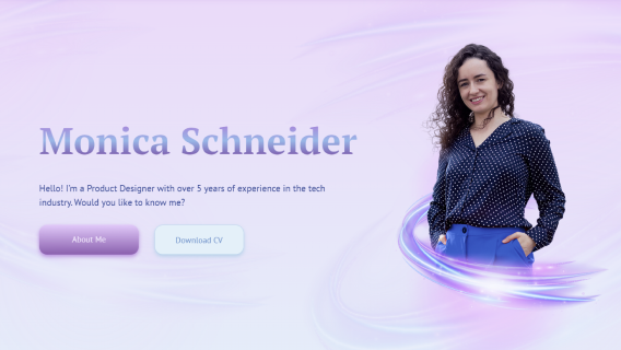 Print of the hero section of Product Designer’s website.